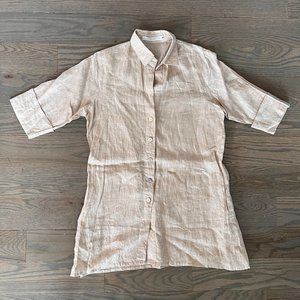 Malvi Castañeda Linen Button Down Tunic with Pockets EU 8/US 4